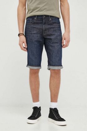 G-Star Raw pantaloni scurti jeans barbati, culoarea albastru marin