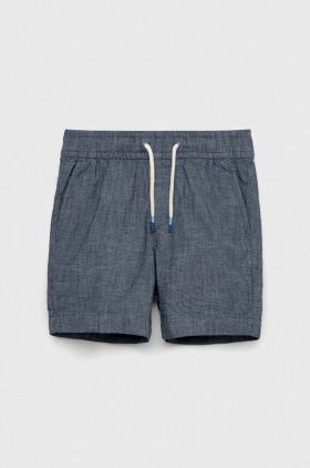 GAP pantaloni scurti copii culoarea albastru marin, melanj, talie reglabila