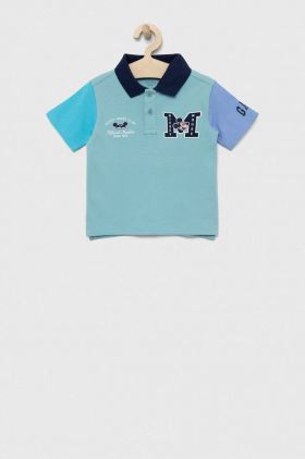 GAP tricouri polo din bumbac pentru copii x Disney culoarea turcoaz, modelator