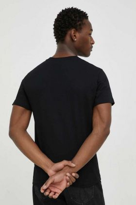 Tiger Of Sweden tricou din bumbac culoarea negru, cu imprimeu