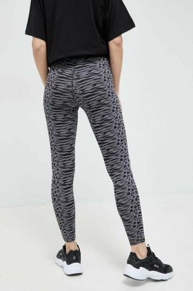 Reebok leggins sport Modern Safari femei, culoarea negru, modelator