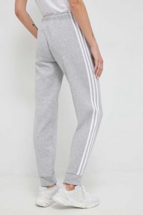 adidas pantaloni de trening culoarea gri, melanj