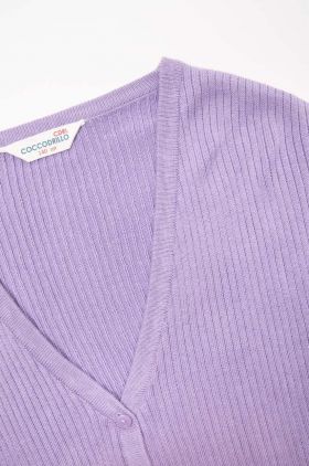 Coccodrillo cardigan copii culoarea violet, light