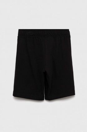 adidas pantaloni scurți din bumbac pentru copii U BL culoarea negru, talie reglabila