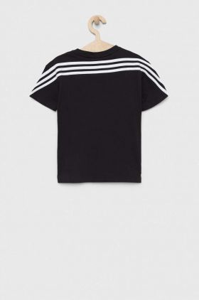 adidas tricou de bumbac pentru copii U FI 3S culoarea negru, cu imprimeu