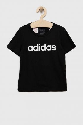 adidas tricou de bumbac pentru copii G LIN culoarea negru