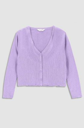 Coccodrillo cardigan copii culoarea violet, light