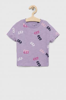 GAP tricou de bumbac pentru copii culoarea violet