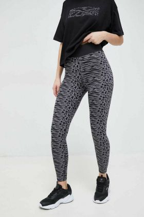 Reebok leggins sport Modern Safari femei, culoarea negru, modelator