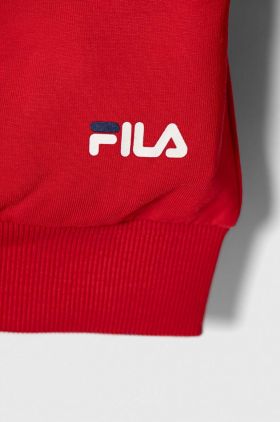 Fila bluza copii culoarea rosu, cu glugă, cu imprimeu