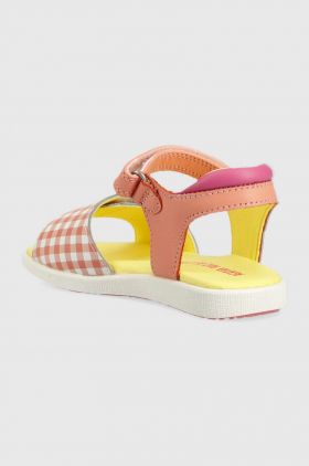 Agatha Ruiz de la Prada sandale din piele pentru copii culoarea roz