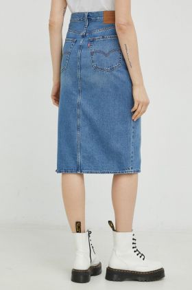 Levi's fusta jeans midi, drept