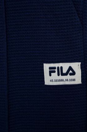 Fila pantaloni de trening din bumbac pentru copii culoarea albastru marin, neted