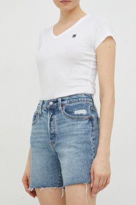 Levi's pantaloni scurti jeans femei, neted, high waist