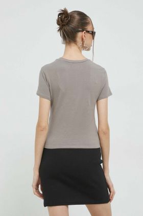 Abercrombie & Fitch tricou femei, culoarea gri