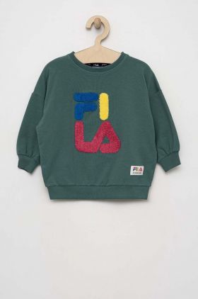 Fila bluza copii culoarea verde, cu imprimeu