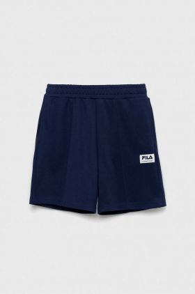 Fila pantaloni scurti copii culoarea albastru marin, talie reglabila