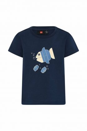 Lego tricou copii culoarea albastru marin, cu imprimeu