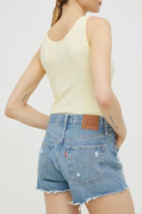 Levi's pantaloni scurti jeans femei, neted, high waist