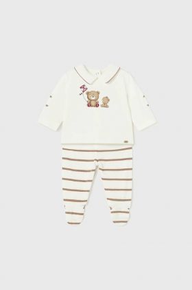 Mayoral Newborn compleu bebe culoarea maro