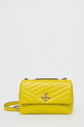 Tory Burch poseta de piele culoarea verde