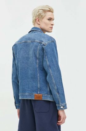 Abercrombie & Fitch geaca jeans barbati, de tranzitie, oversize