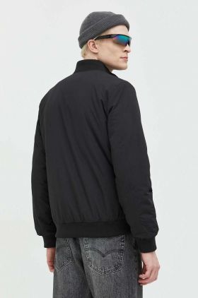 Superdry geaca bomber barbati, culoarea negru, de tranzitie