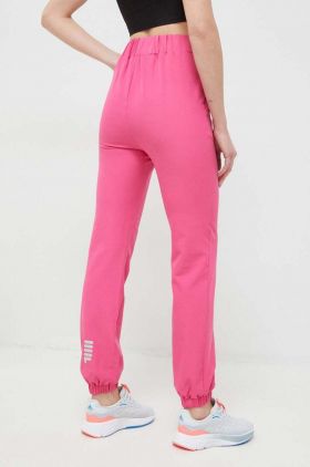 Fila pantaloni de antrenament Rochefaort culoarea roz, neted