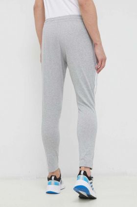 adidas pantaloni de antrenament Essentials culoarea gri, melanj IC0046