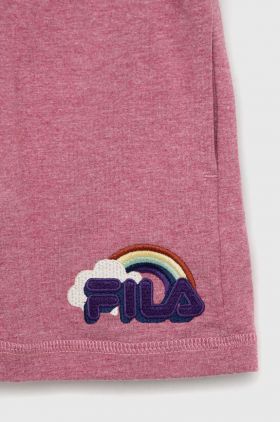 Fila pantaloni scurti copii culoarea violet, cu imprimeu, talie reglabila