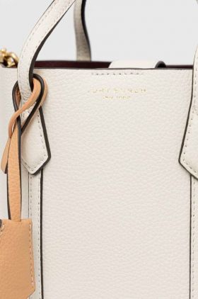 Tory Burch poseta de piele culoarea bej