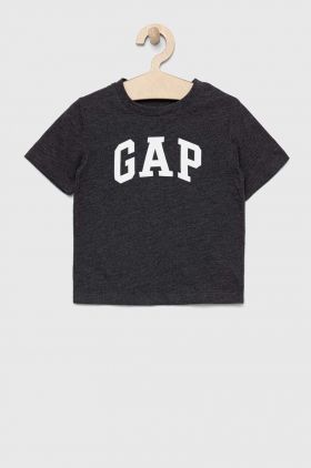 GAP tricou de bumbac pentru copii 2-pack culoarea negru, cu imprimeu