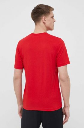 adidas tricou din bumbac culoarea rosu, neted