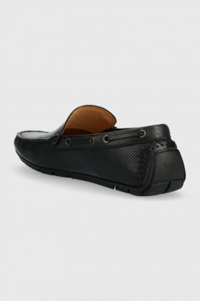 Wojas mocasini de piele barbati, culoarea negru, 1004751