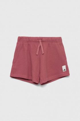 adidas pantaloni scurți din bumbac pentru copii G L KN SHO culoarea roz, neted, talie reglabila