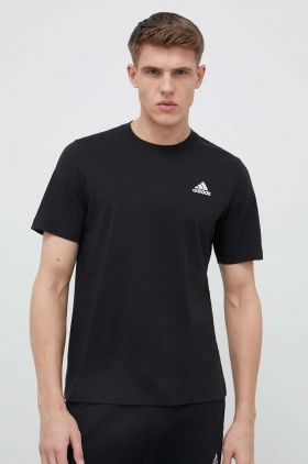 adidas tricou din bumbac culoarea negru, uni IC9282