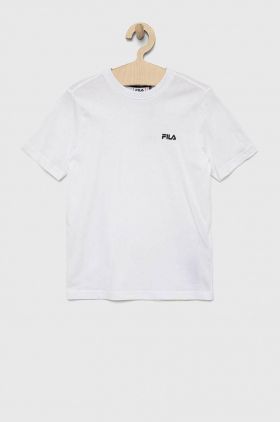 Fila tricou de bumbac pentru copii culoarea alb, cu imprimeu