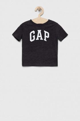 GAP tricou de bumbac pentru copii culoarea negru, cu imprimeu