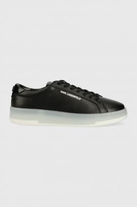 Karl Lagerfeld sneakers din piele KOURT III culoarea negru, KL51515