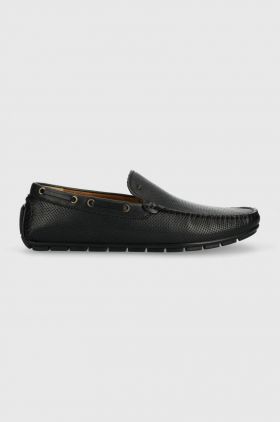 Wojas mocasini de piele barbati, culoarea negru, 1004751