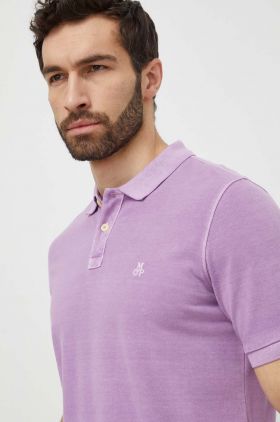 Marc O'Polo polo de bumbac culoarea violet, neted