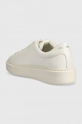 Karl Lagerfeld sneakers din piele MAXI KUP culoarea bej, KL52223