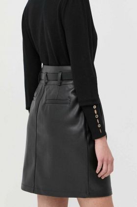 Morgan fusta culoarea negru, mini, drept