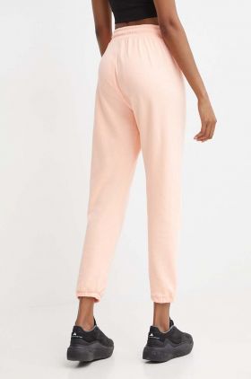 Dkny pantaloni de trening culoarea portocaliu, cu imprimeu