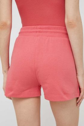 Pepe Jeans pantaloni scurti din bumbac Whitney culoarea rosu, neted, high waist