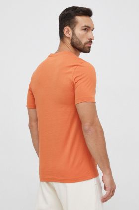 Reebok tricou din bumbac culoarea portocaliu, cu imprimeu