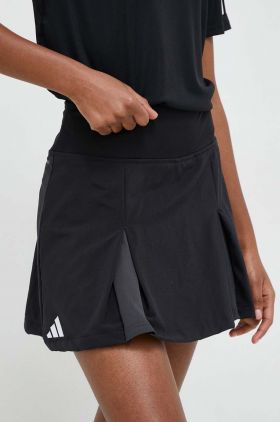 adidas Performance fustă culoarea negru, mini, evazați HS1459