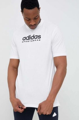 adidas tricou din bumbac culoarea alb, modelator