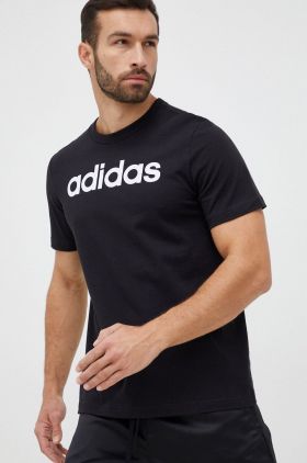 adidas tricou din bumbac culoarea negru, cu imprimeu IC9274