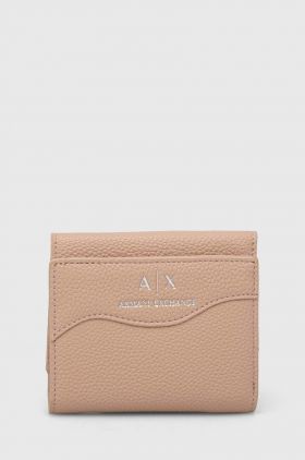 Armani Exchange portofel femei, culoarea bej